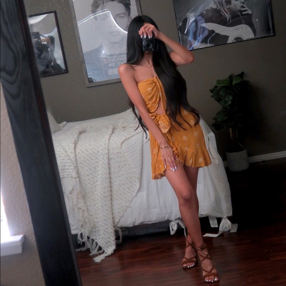 Skylar + Madison Boho Strapless Smocked Wrap Dress - Picture 7 of 10